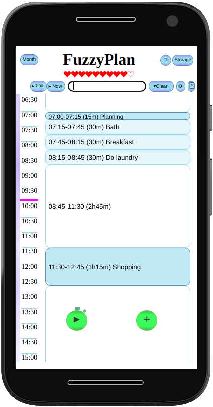 FuzzyPlan screenshot